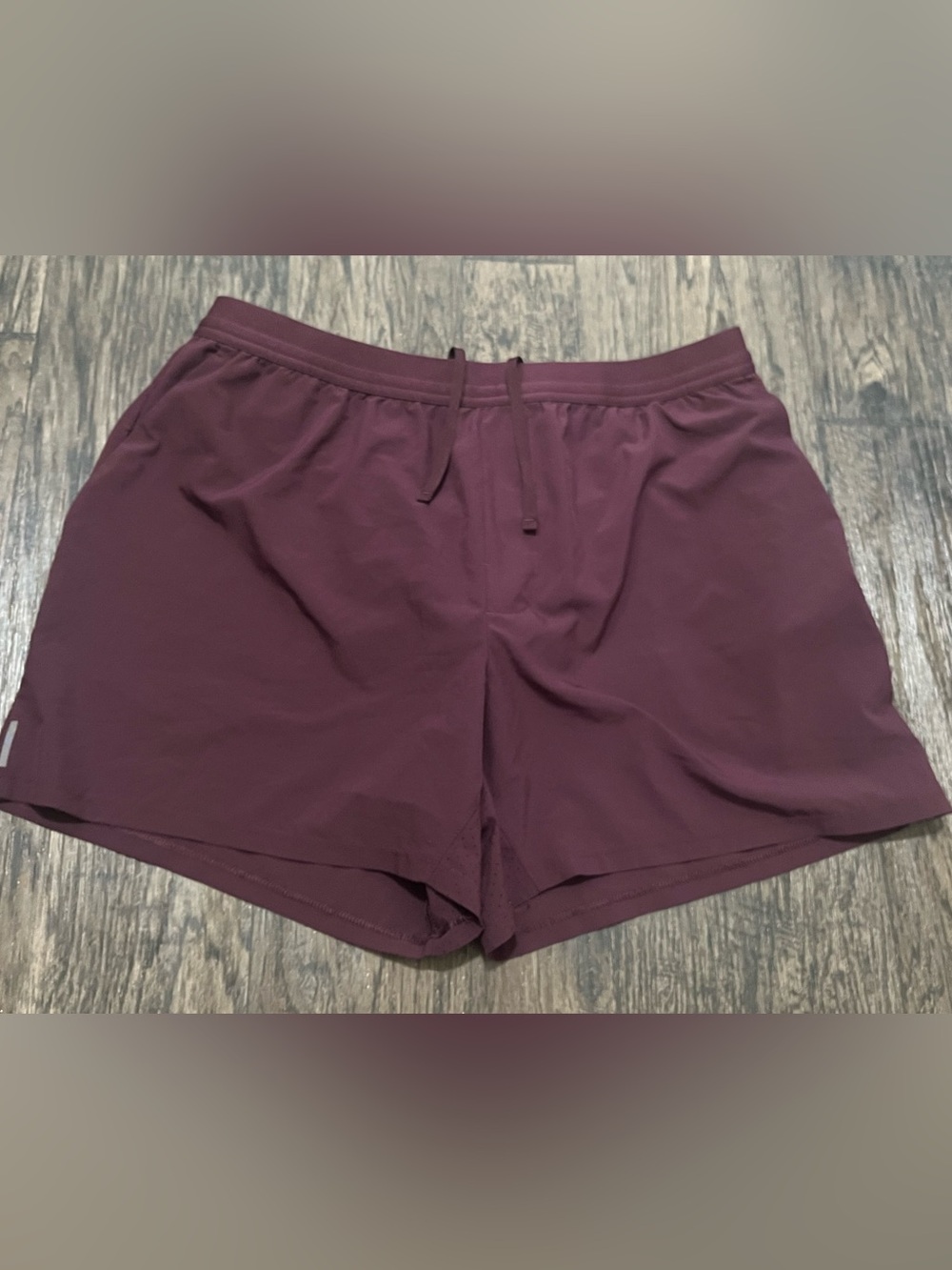 Men's Athletic Shorts in Burgundy with Drawstring Waist